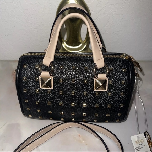 MICHAEL MICHAEL KORS Grayson Small Studded Leather Duffel Crossbody Bag - Picture 6 of 12